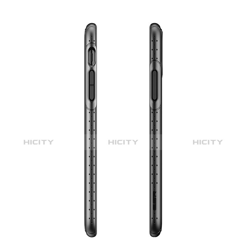 Etui Plastique et Silicone Mailles Filet pour Apple iPhone X Noir Plus