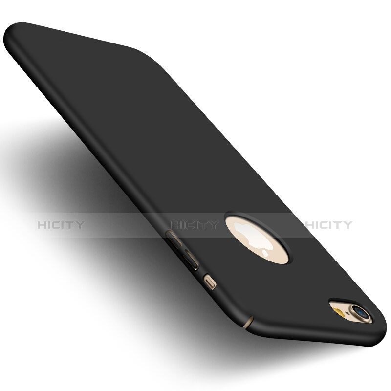 Etui Plastique Rigide avec Trou et Support Bague Anneau Mat et Support Bague Anneau pour Apple iPhone 6S Plus Noir Plus