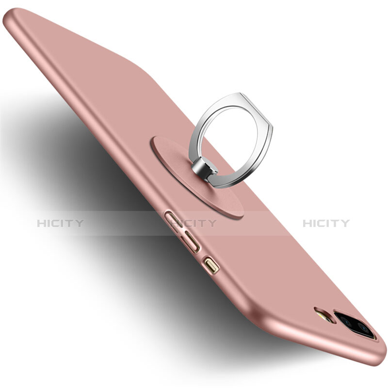 Etui Plastique Rigide Mat et Support Bague Anneau pour Apple iPhone 7 Plus Rose Plus