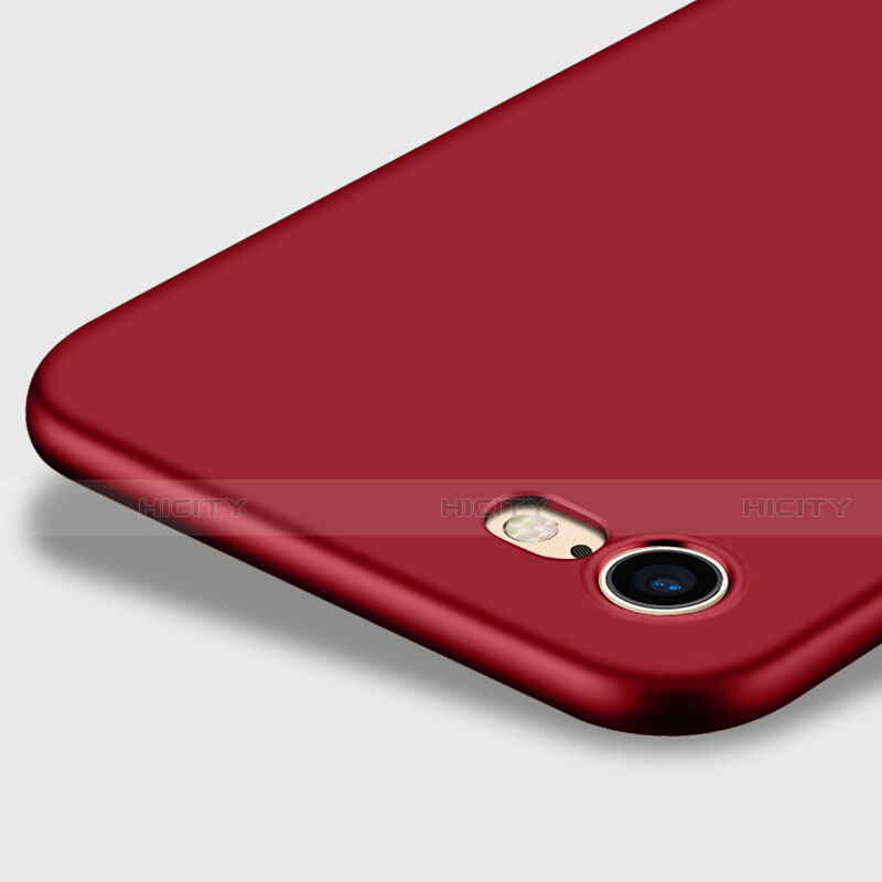 Etui Plastique Rigide Mat et Support Bague Anneau pour Apple iPhone SE (2020) Rouge Plus