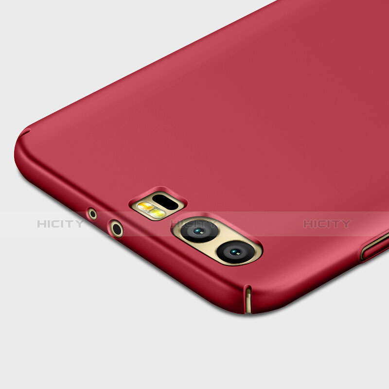 Etui Plastique Rigide Mat et Support Bague Anneau pour Huawei Honor 9 Premium Rouge Plus