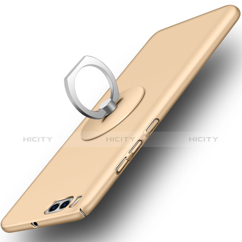 Etui Plastique Rigide Mat et Support Bague Anneau pour Xiaomi Mi 6 Or Plus