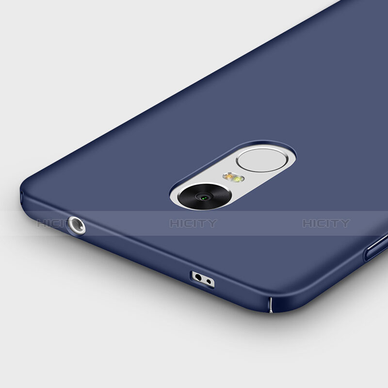 Etui Plastique Rigide Mat et Support Bague Anneau pour Xiaomi Redmi Note 4X Bleu Plus