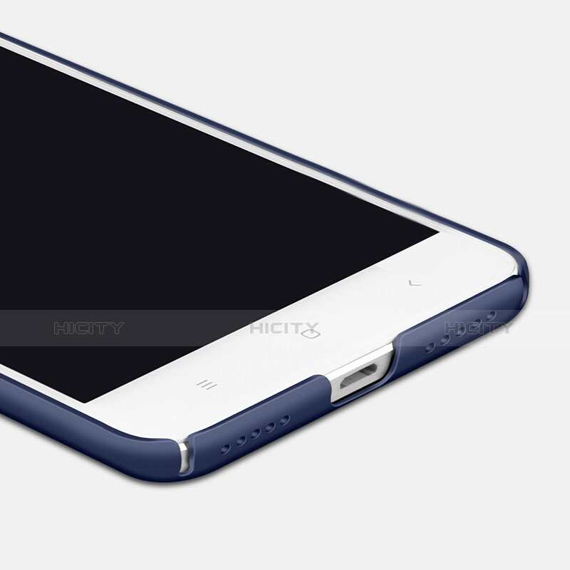 Etui Plastique Rigide Mat et Support Bague Anneau pour Xiaomi Redmi Note 4X Bleu Plus