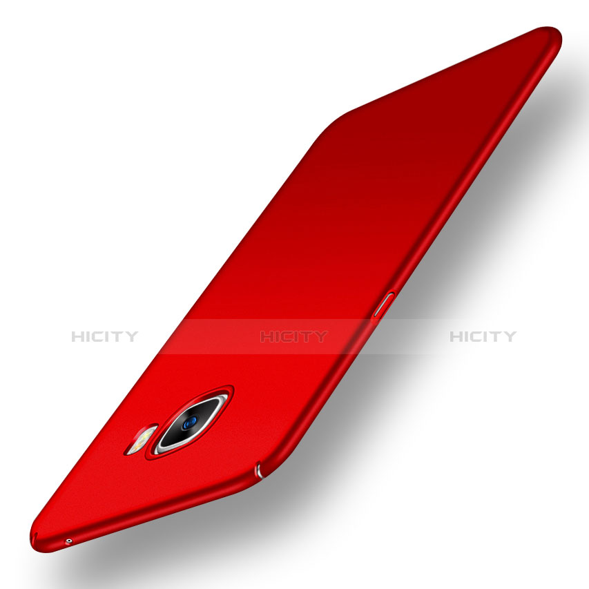 Etui Plastique Rigide Mat M03 pour Samsung Galaxy C7 SM-C7000 Rouge Plus