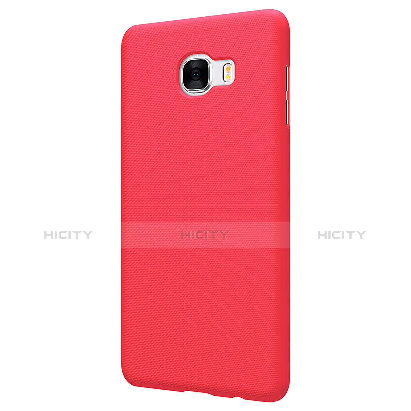 Etui Plastique Rigide Mat M08 pour Samsung Galaxy C7 SM-C7000 Rouge Plus