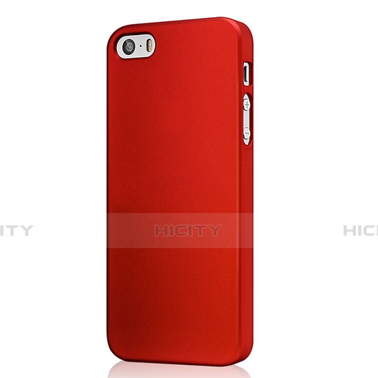 Etui Plastique Rigide Mat pour Apple iPhone 5 Rouge Plus