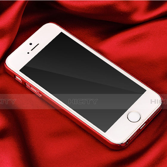 Etui Plastique Rigide Mat pour Apple iPhone SE Rouge Plus