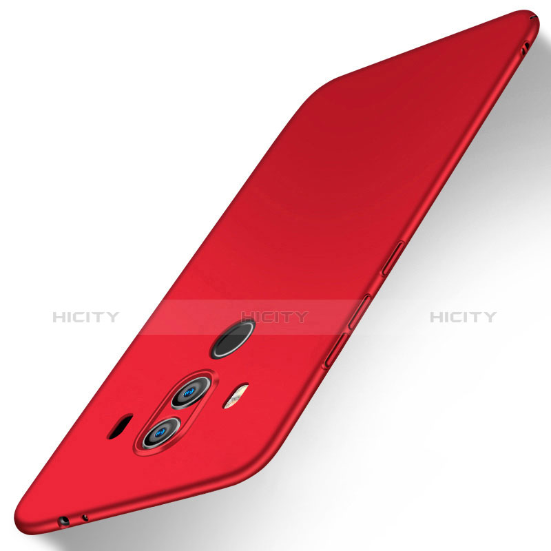 Etui Plastique Rigide Mat pour Huawei Mate 10 Pro Rouge Plus