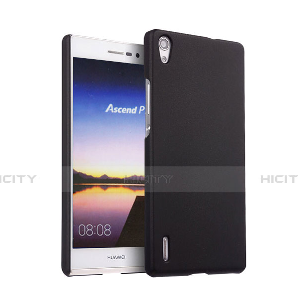 Etui Plastique Rigide Mat pour Huawei P7 Dual SIM Noir Plus