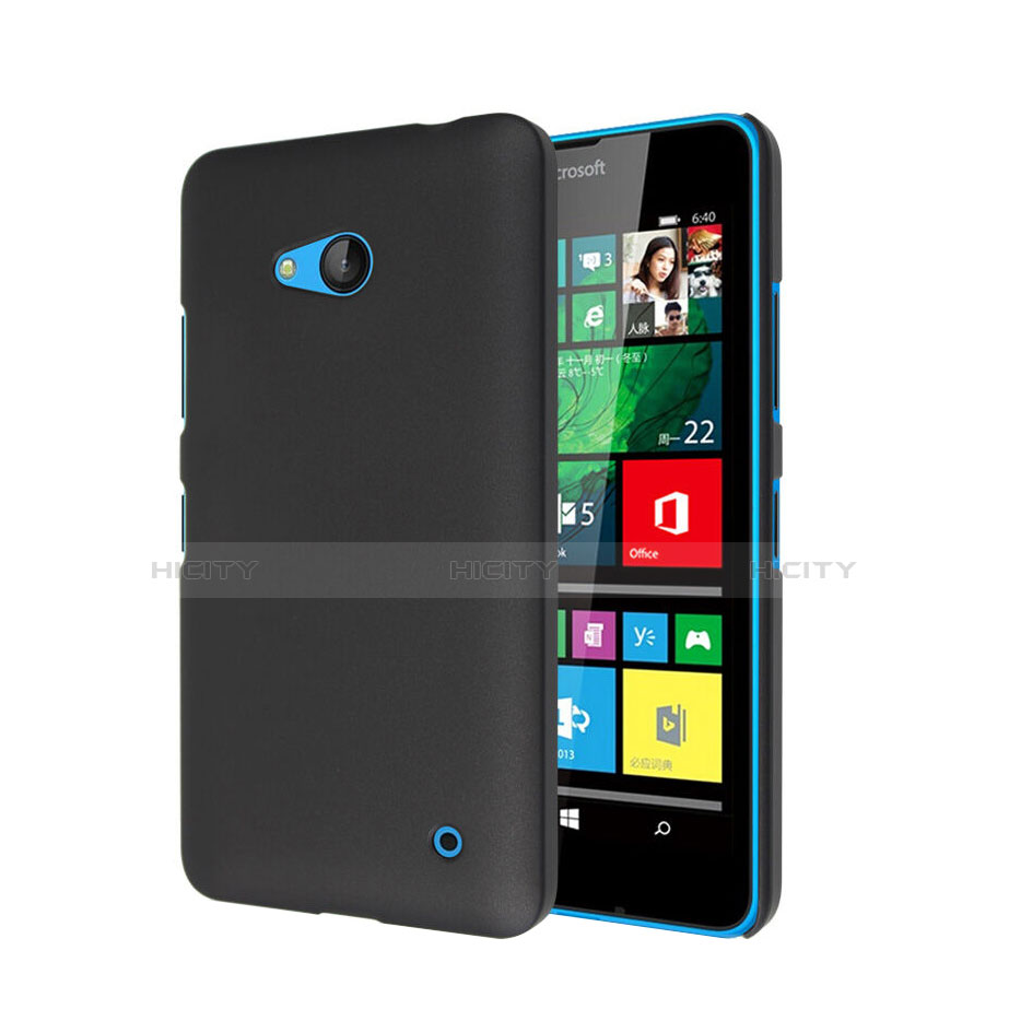 Etui Plastique Rigide Mat pour Microsoft Lumia 640 Noir Plus