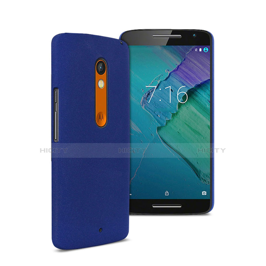 Etui Plastique Rigide Mat pour Motorola Moto X Play Bleu Plus