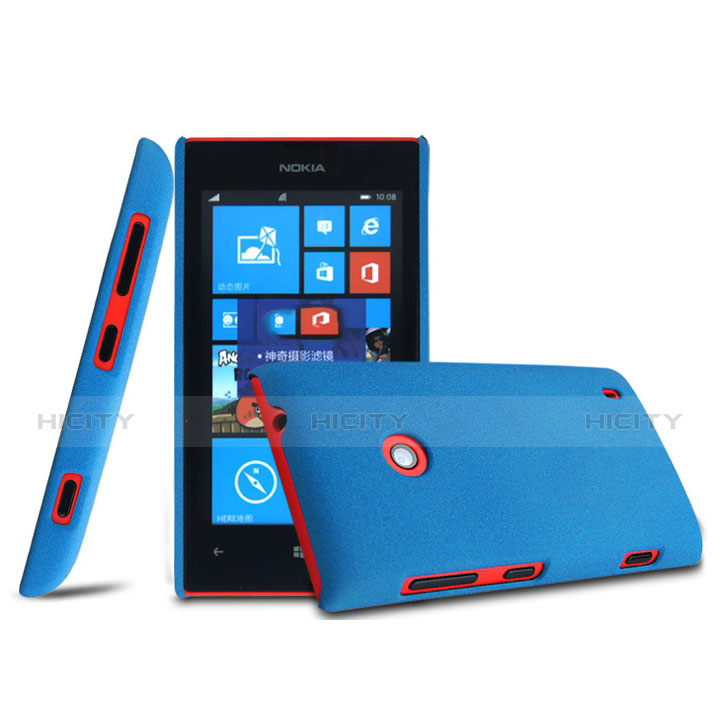 Etui Plastique Rigide Mat pour Nokia Lumia 525 Bleu Plus