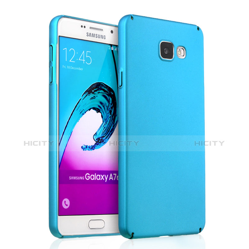 Etui Plastique Rigide Mat pour Samsung Galaxy A7 (2016) A7100 Bleu Ciel Plus