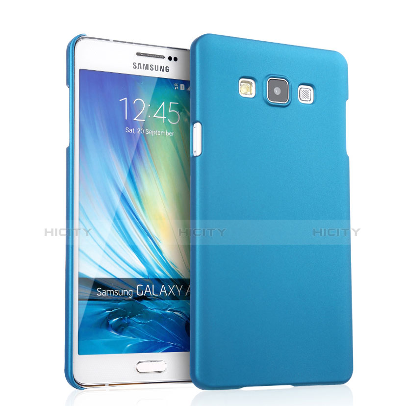 Etui Plastique Rigide Mat pour Samsung Galaxy A7 Duos SM-A700F A700FD Bleu Ciel Plus