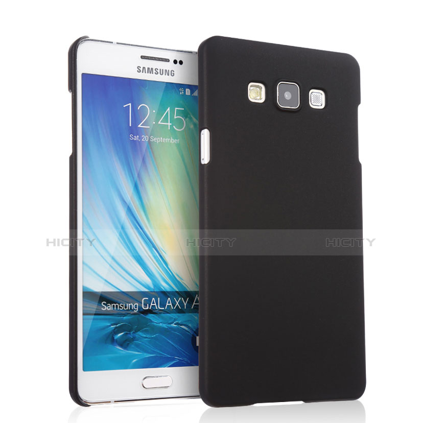 Etui Plastique Rigide Mat pour Samsung Galaxy A7 SM-A700 Noir Plus