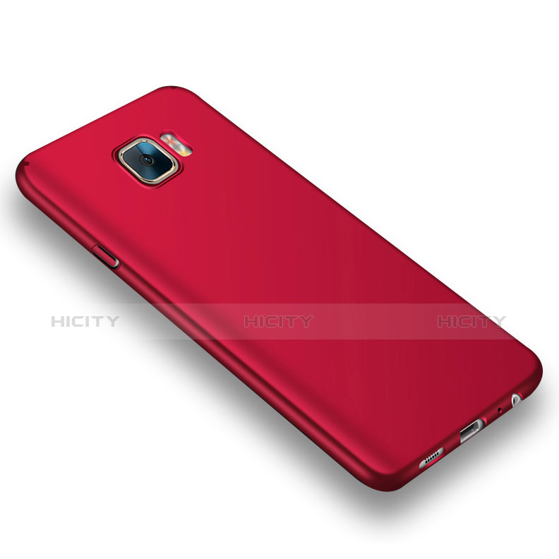 Etui Plastique Rigide Mat pour Samsung Galaxy C7 Pro C7010 Rouge Plus