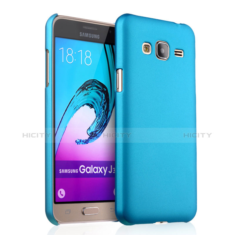 Etui Plastique Rigide Mat pour Samsung Galaxy J3 Bleu Ciel Plus