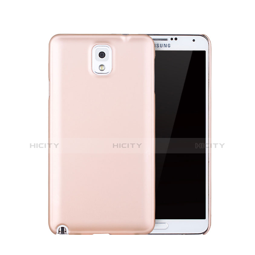Etui Plastique Rigide Mat pour Samsung Galaxy Note 3 N9000 Or Rose Plus