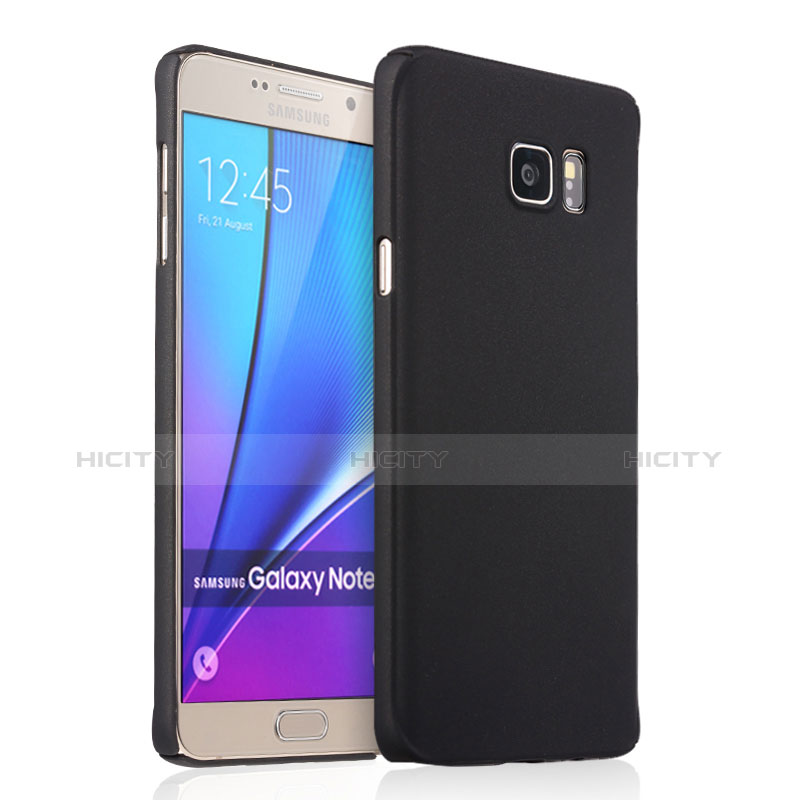 Etui Plastique Rigide Mat pour Samsung Galaxy Note 5 N9200 N920 N920F Noir Plus