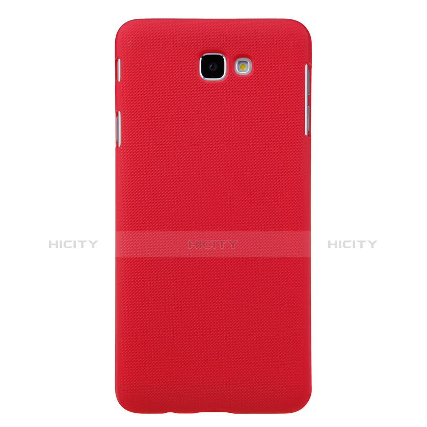 Etui Plastique Rigide Mat pour Samsung Galaxy On7 (2016) G6100 Rouge Plus