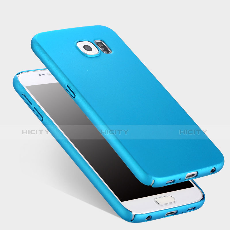 Etui Plastique Rigide Mat pour Samsung Galaxy S6 Duos SM-G920F G9200 Bleu Ciel Plus