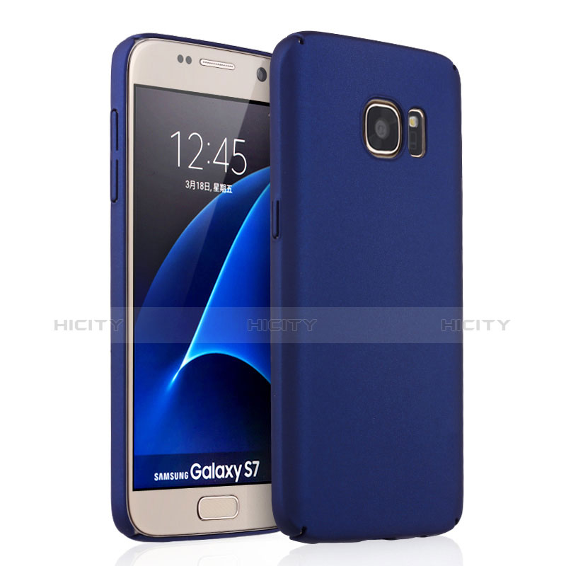 Etui Plastique Rigide Mat pour Samsung Galaxy S7 G930F G930FD Bleu Plus