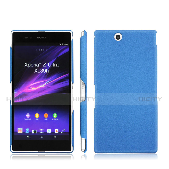 Etui Plastique Rigide Mat pour Sony Xperia Z Ultra XL39h Bleu Plus