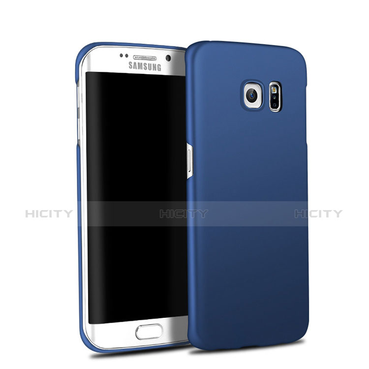 Etui Plastique Rigide Mat Q02 pour Samsung Galaxy S6 Edge+ Plus SM-G928F Bleu Plus