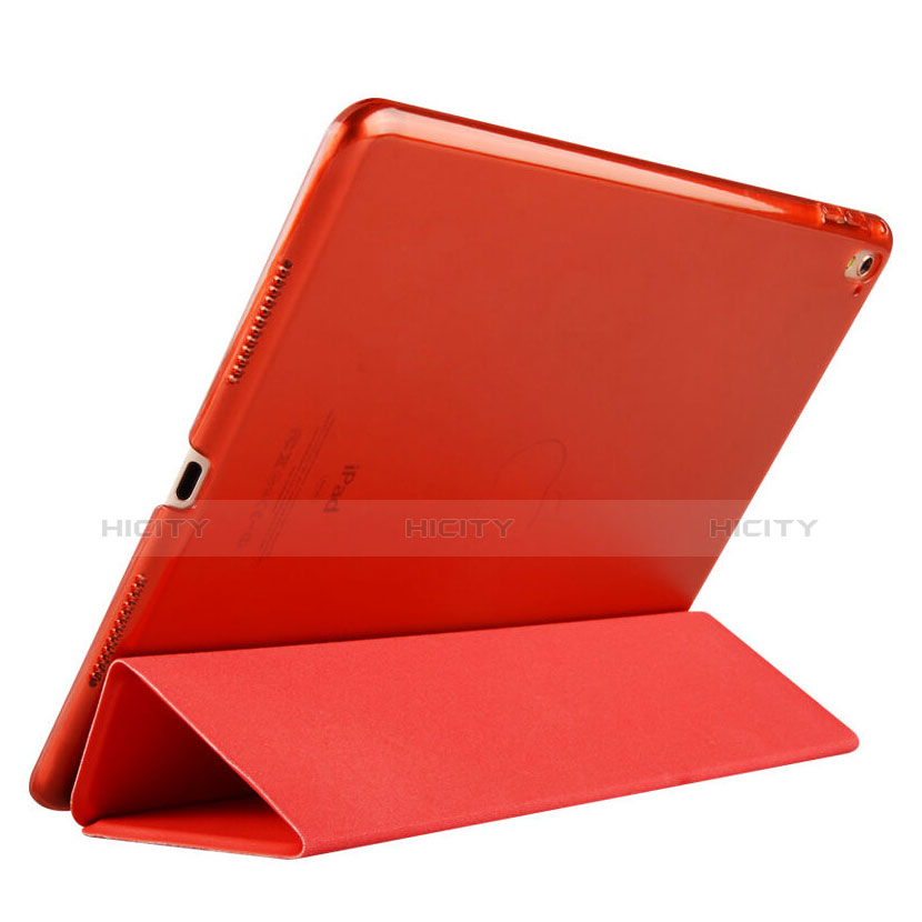 Etui Portefeuille Cuir Bequille pour Apple iPad Pro 9.7 Rouge Plus