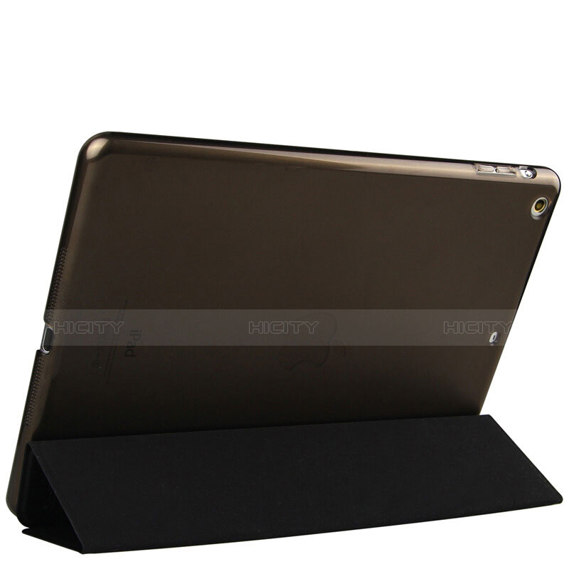 Etui Portefeuille Livre Cuir L01 pour Apple iPad Air Noir Plus