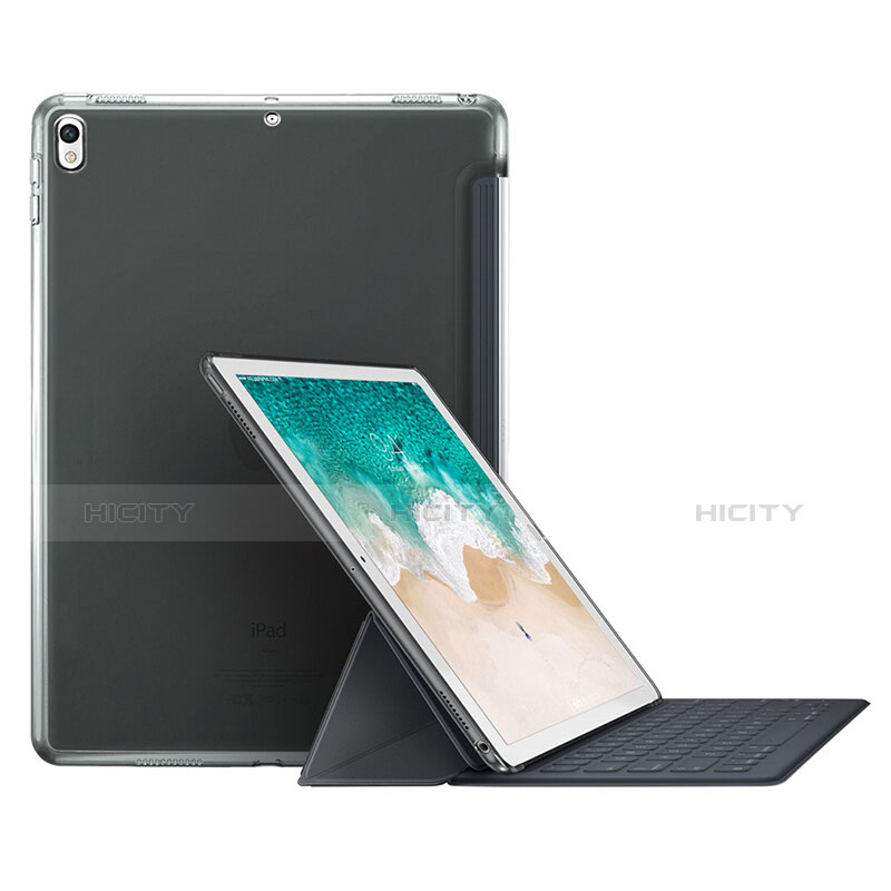 Etui Portefeuille Livre Cuir L01 pour Apple iPad Pro 10.5 Gris Plus
