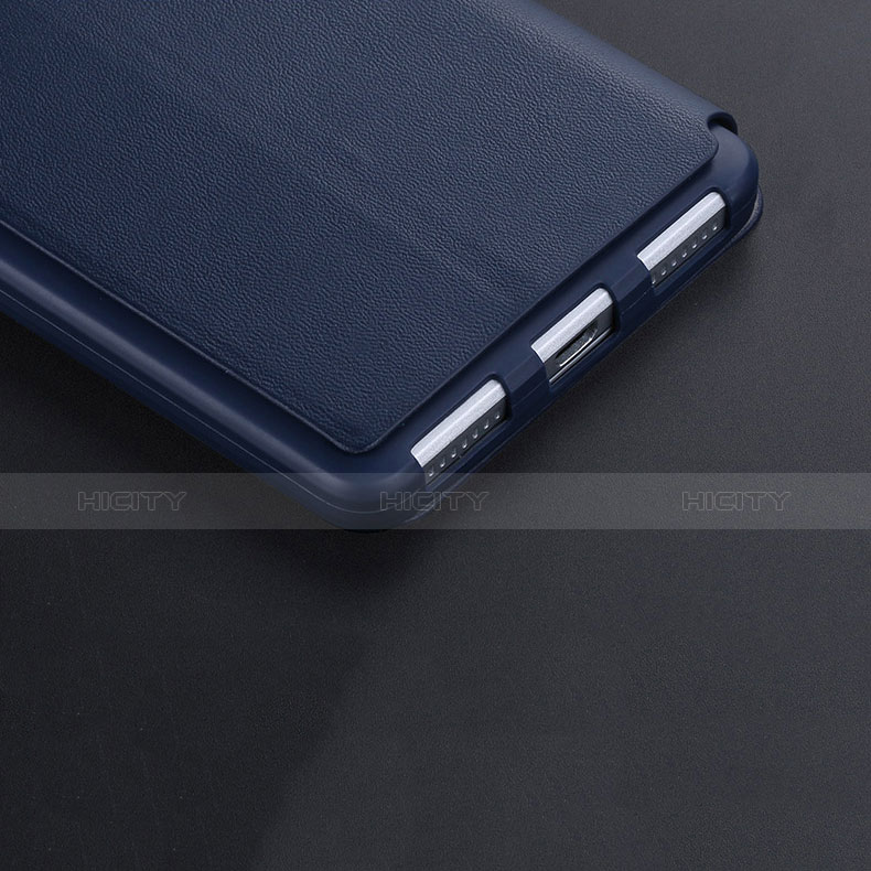 Etui Portefeuille Livre Cuir L01 pour Huawei Honor 7 Bleu Plus