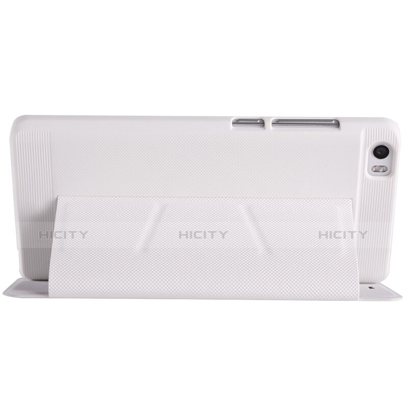 Etui Portefeuille Livre Cuir L01 pour Xiaomi Mi Note Blanc Plus