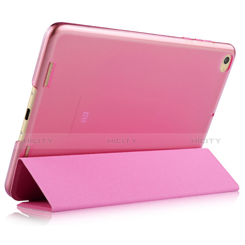 Etui Portefeuille Livre Cuir L02 pour Xiaomi Mi Pad 2 Rose Plus