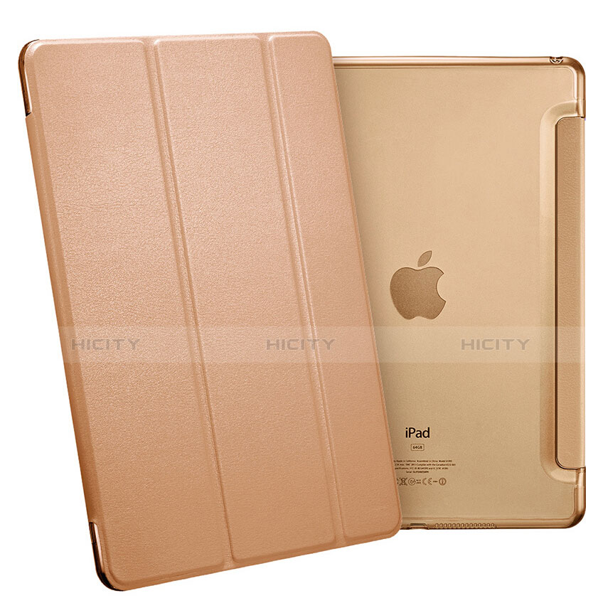 Etui Portefeuille Livre Cuir L06 pour Apple iPad Mini 4 Marron Plus