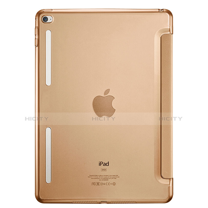 Etui Portefeuille Livre Cuir L06 pour Apple iPad Mini 4 Marron Plus
