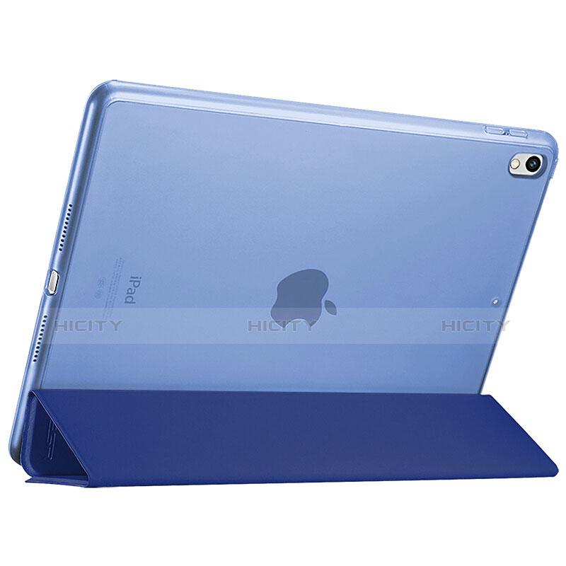 Etui Portefeuille Livre Cuir pour Apple iPad Pro 10.5 Bleu Plus