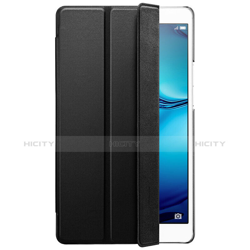 Etui Portefeuille Livre Cuir pour Huawei MediaPad M3 Noir Plus
