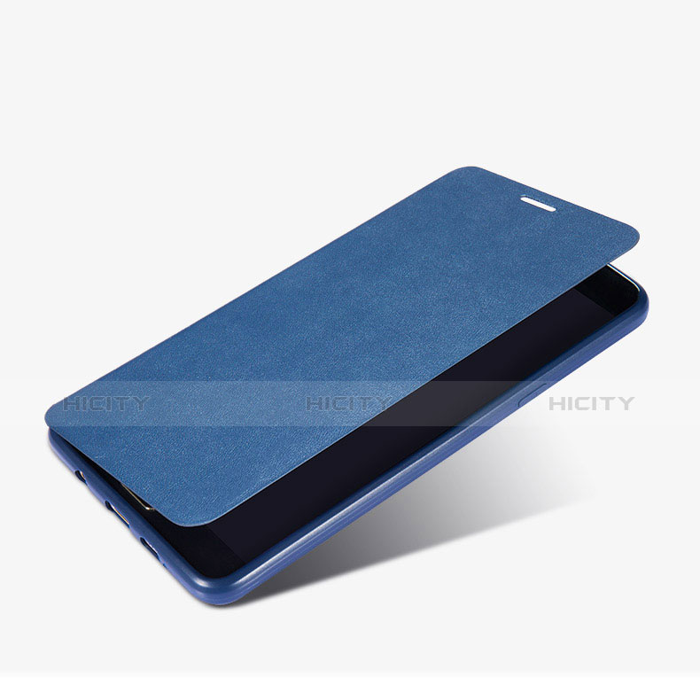 Etui Portefeuille Livre Cuir pour Samsung Galaxy A9 Pro (2016) SM-A9100 Bleu Plus