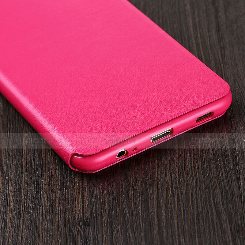 Etui Portefeuille Livre Cuir pour Samsung Galaxy C5 Pro C5010 Rose Rouge Plus