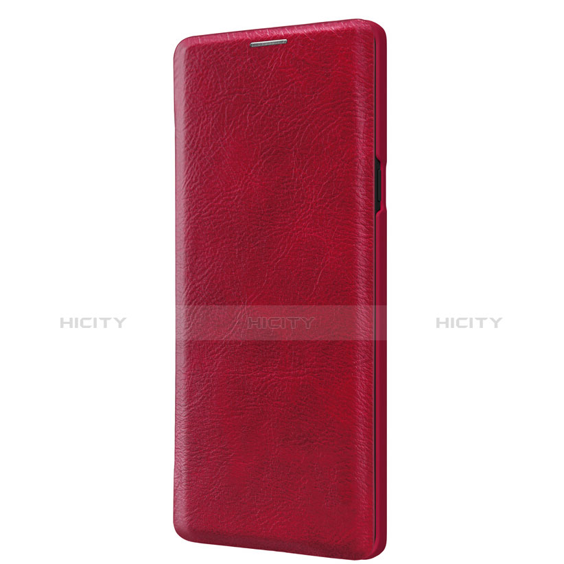 Etui Portefeuille Livre Cuir pour Samsung Galaxy Note 9 Rouge Plus