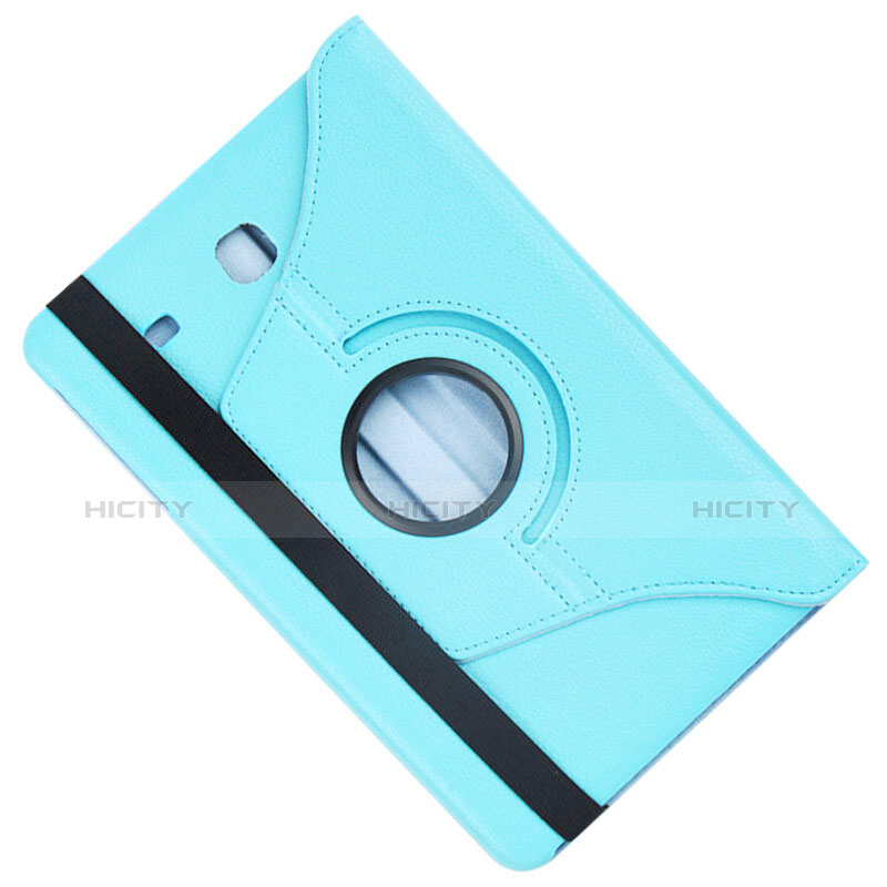 Etui Portefeuille Livre Cuir pour Samsung Galaxy Tab E 9.6 T560 T561 Bleu Plus