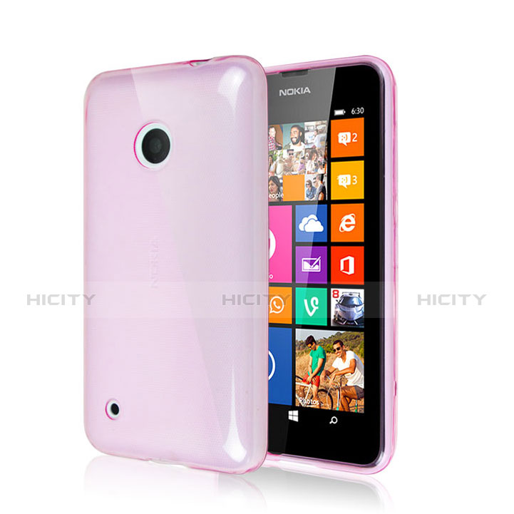 Etui Silicone Gel Souple Couleur Unie pour Nokia Lumia 530 Rose Plus