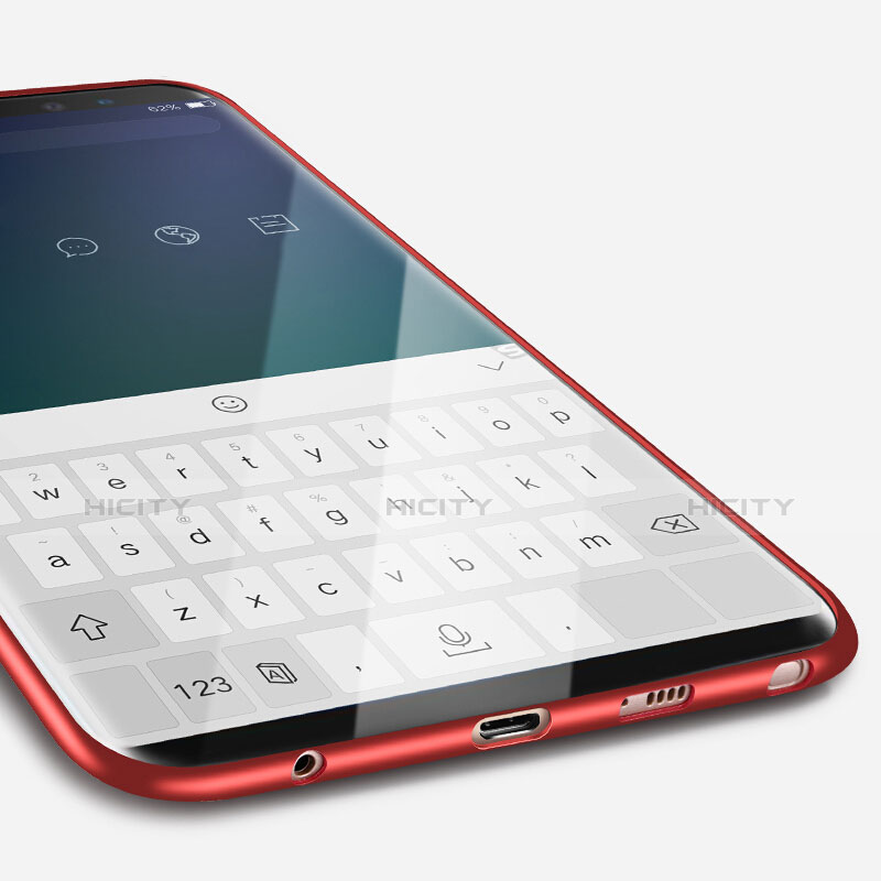 Etui Silicone Gel Souple Couleur Unie pour Samsung Galaxy Note 8 Duos N950F Rouge Plus