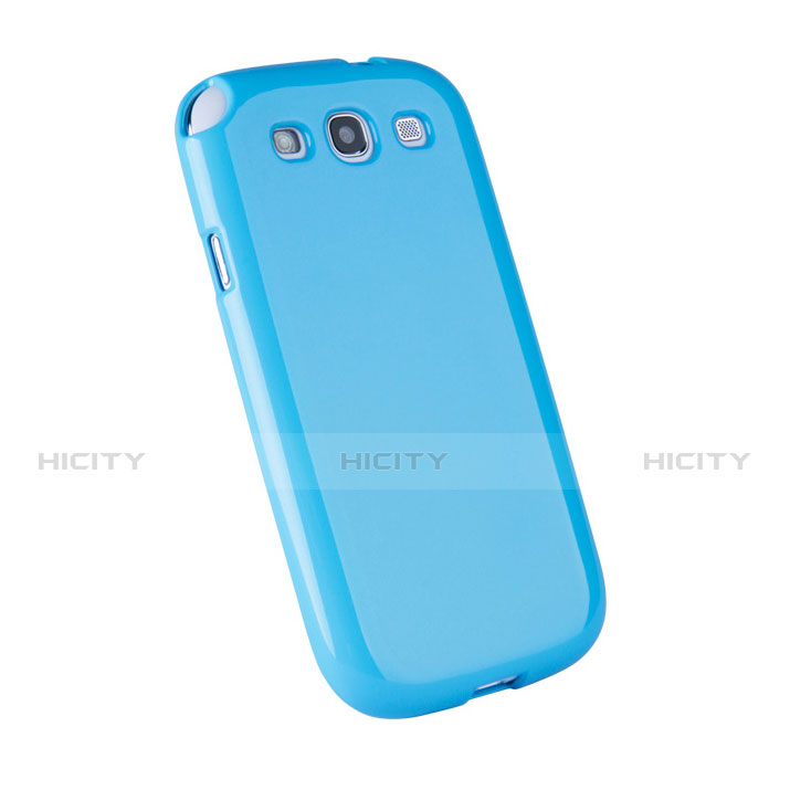 Etui Silicone Gel Souple Couleur Unie pour Samsung Galaxy S3 i9300 Bleu Plus