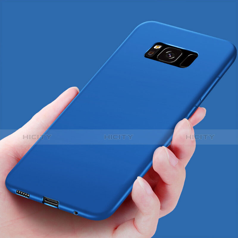 Etui Silicone Gel Souple Couleur Unie pour Samsung Galaxy S8 Plus Bleu Plus