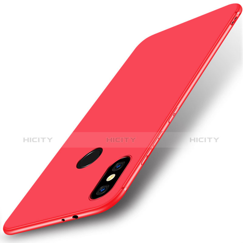 Etui Silicone Gel Souple Couleur Unie pour Xiaomi Mi A2 Rouge Plus