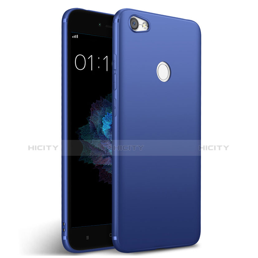 Etui Silicone Gel Souple Couleur Unie pour Xiaomi Redmi Y1 Bleu Plus
