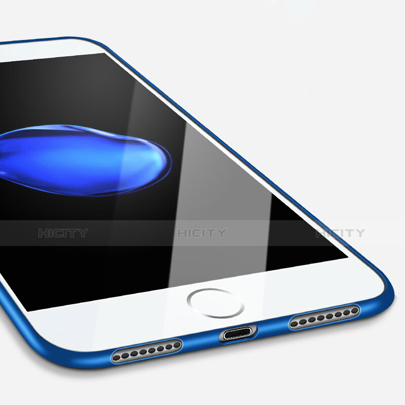 Etui Silicone Souple Couleur Unie Gel pour Apple iPhone 8 Plus Bleu Plus